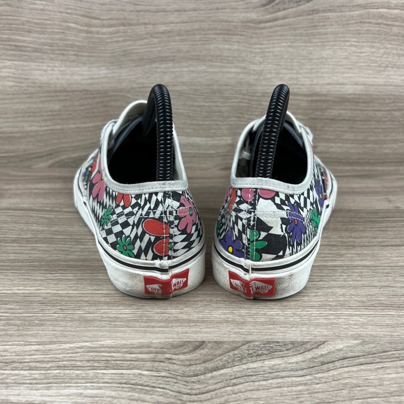 Vans Authentic Checkerboard Flower Floral Sneakers - Picture 4 of 8